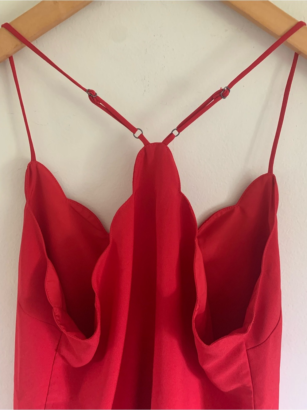 J.Crew Scallop Edge Racerback Camisole Tank Top Blouse, Red, 8 - Picture 7 of 15